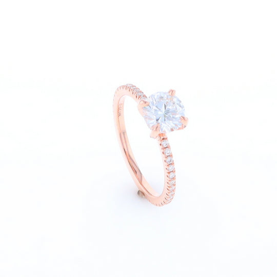 Rose Gold Lab Grown Diamond Engagement Ring