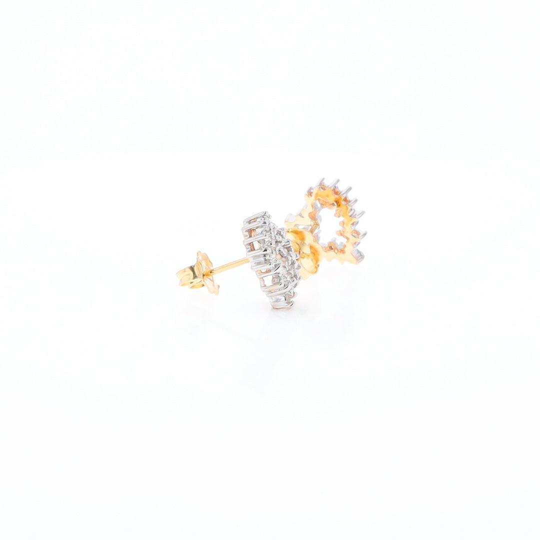 Diamond Heart Stud Earrings