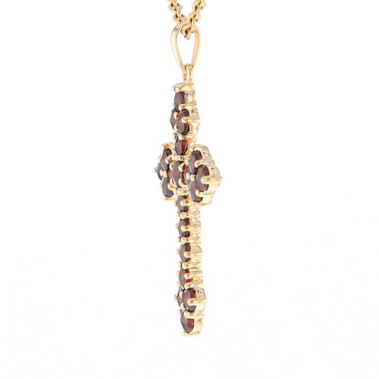 Vintage Garnet Cluster Cross