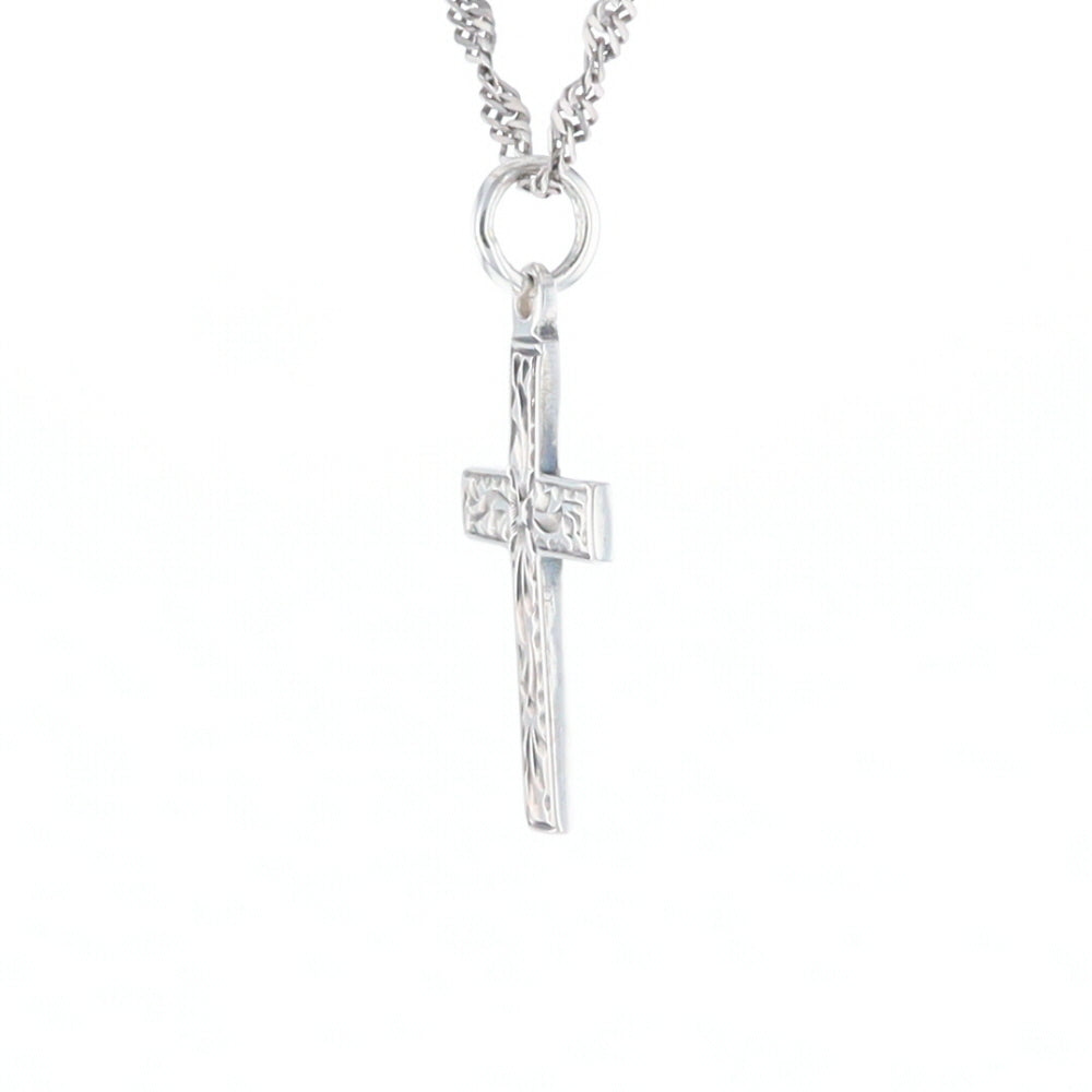 Floral Vine Cross Pendant