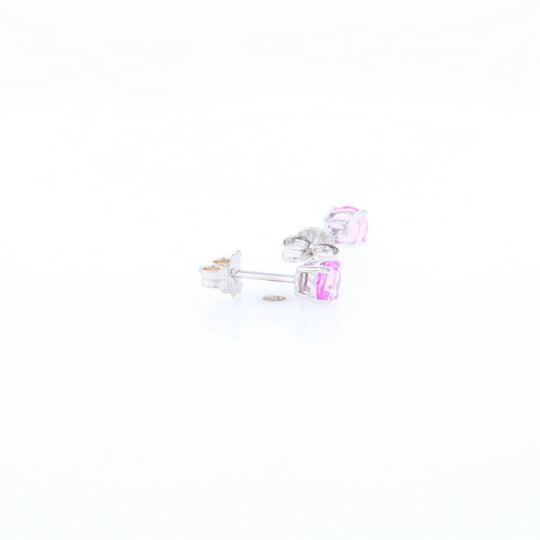 Pink Sapphire Stud Earrings