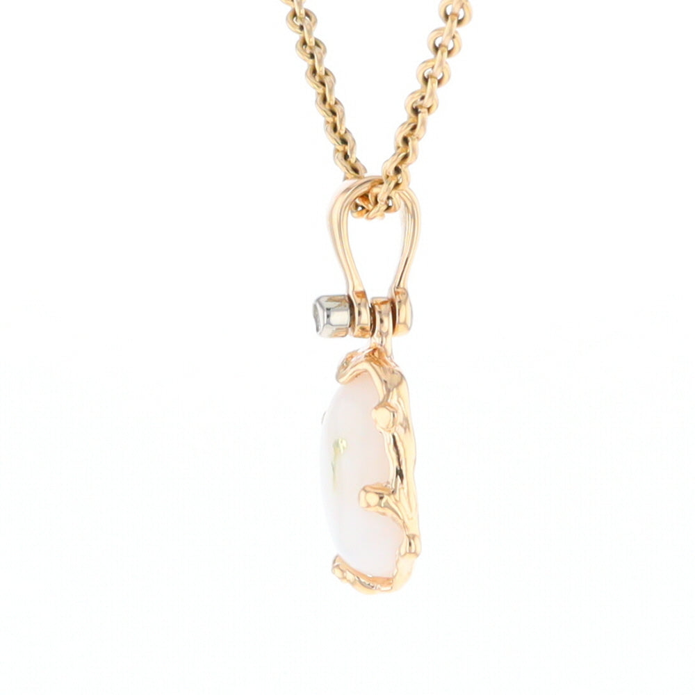 Gold Quartz Freeform Pendant