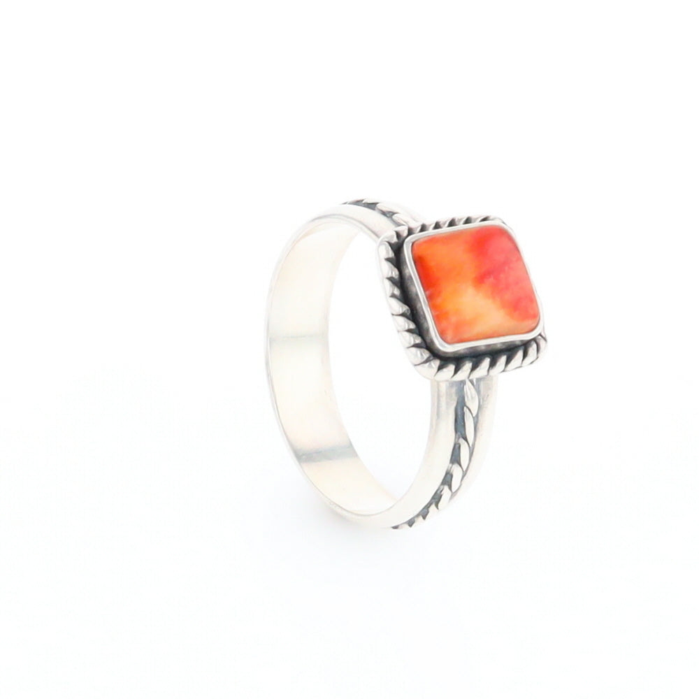 Braided Square Spiny Oyster Ring