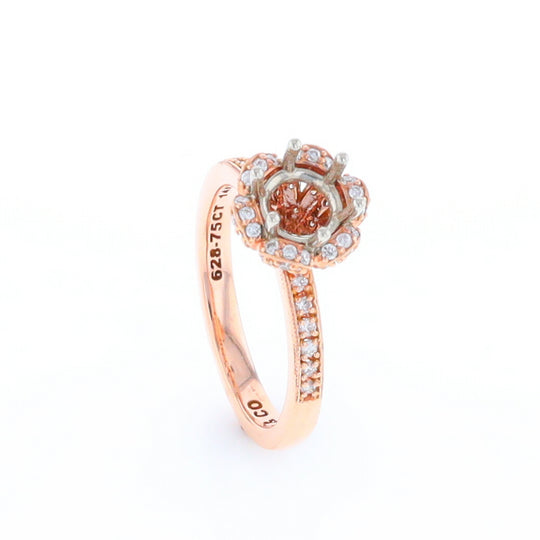 Semi-Mount Flower Engagement Ring