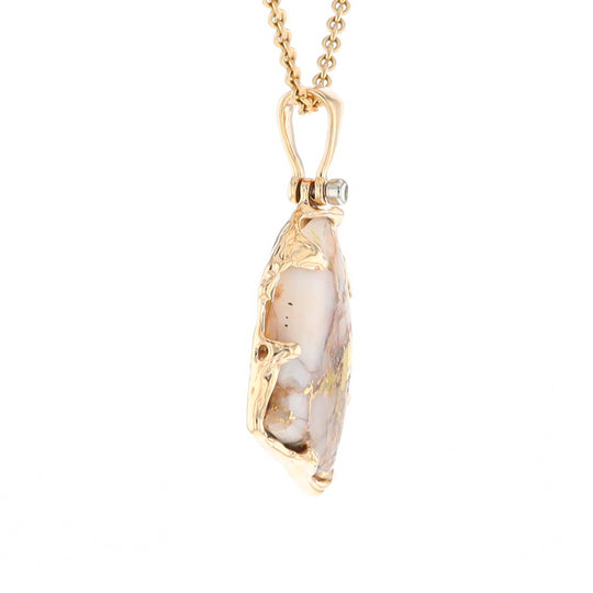 Gold Quartz Freeform Pendant (G2)