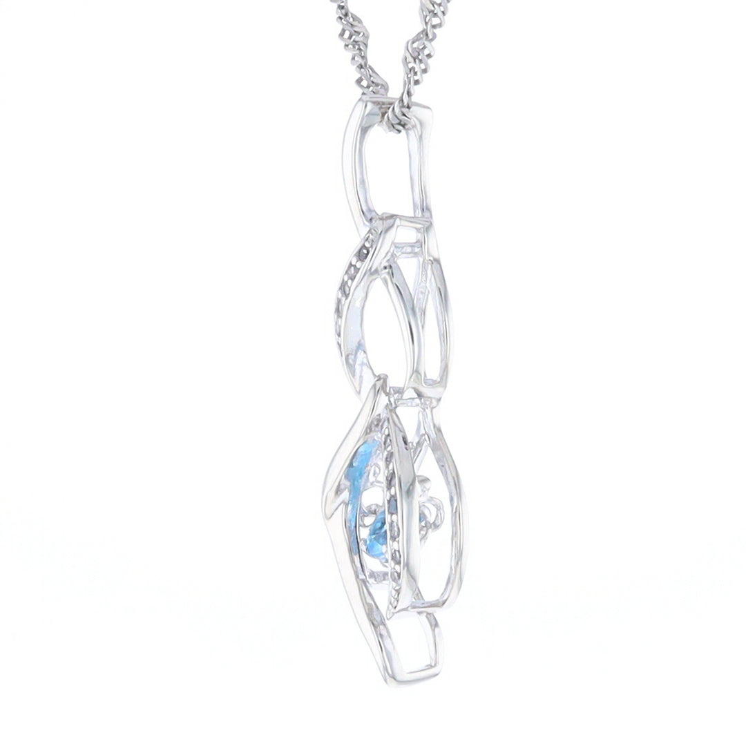 Floating Topaz Twisted Necklace