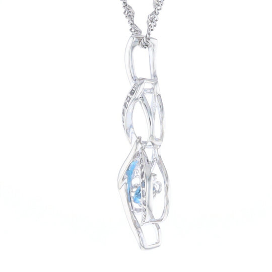 Floating Topaz Twisted Necklace