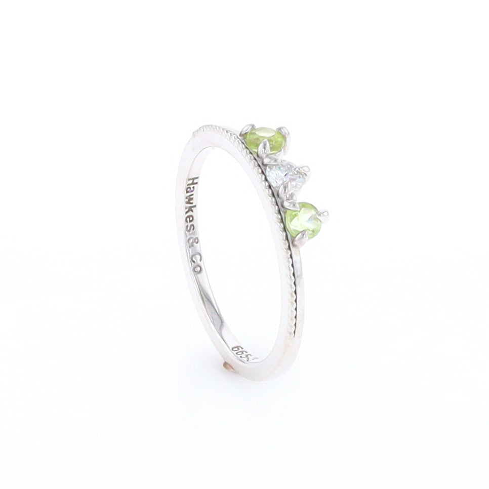 Peridot & Diamond Mother's Ring