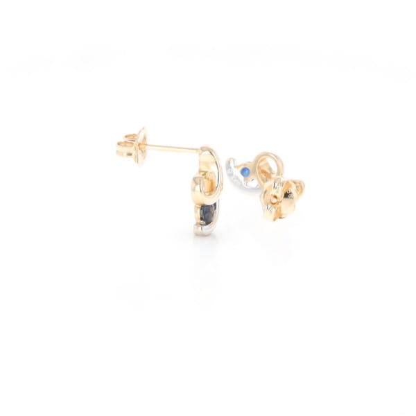 Blue Sapphire Swirl Earrings
