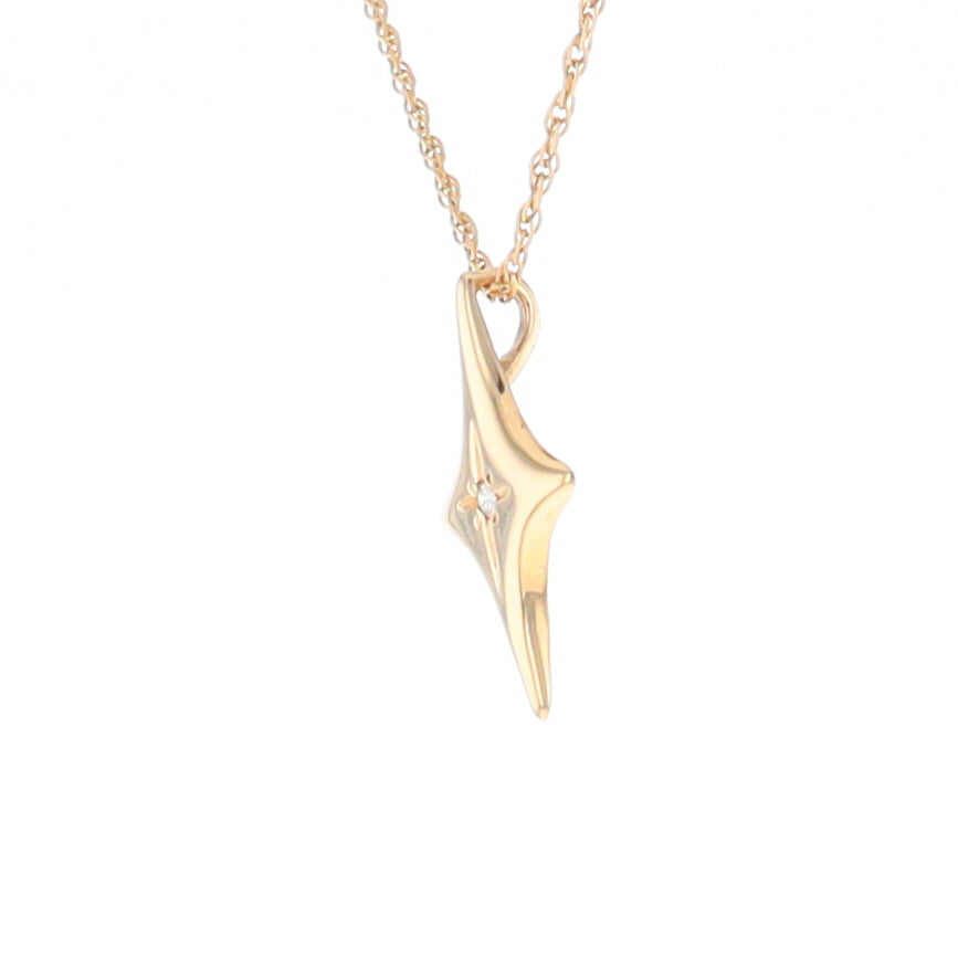 North Star Pendant Diamond Solitaire