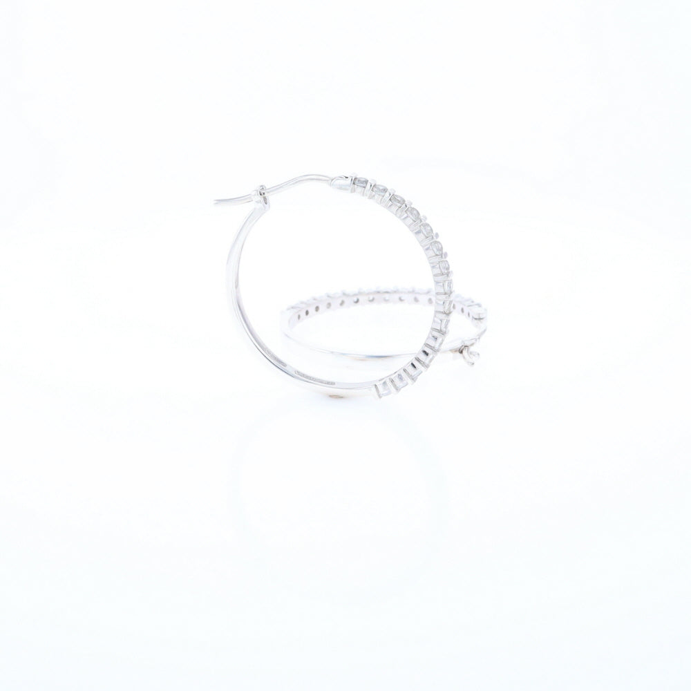 Cubic Zirconia Hoop Earrings