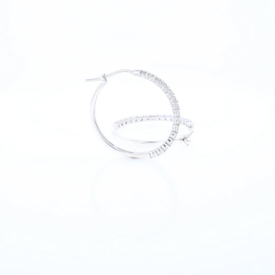 Cubic Zirconia Hoop Earrings