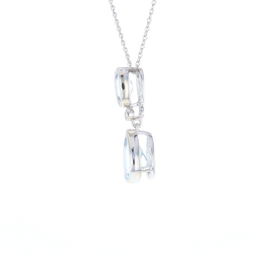 Oval and Pear-Shaped Aquamarine Pendant