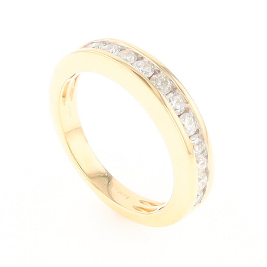 Channel Set Diamond Wedding Band in 14K Gold