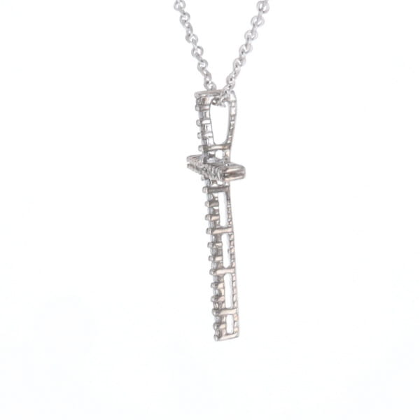 Thin Diamond Cross Necklace