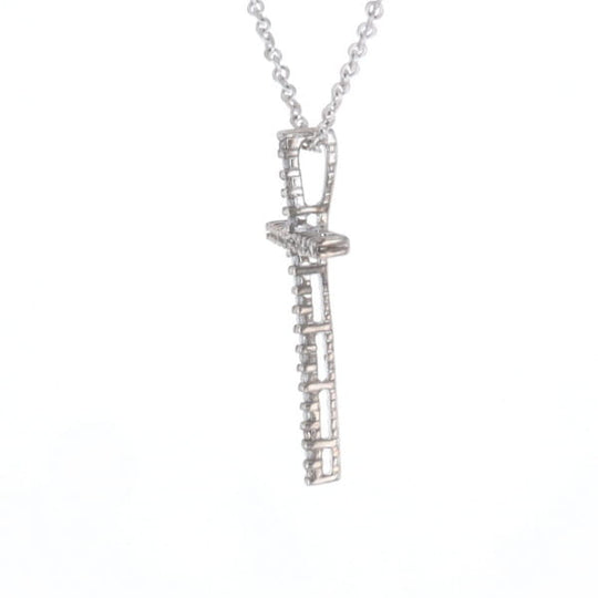 Thin Diamond Cross Necklace