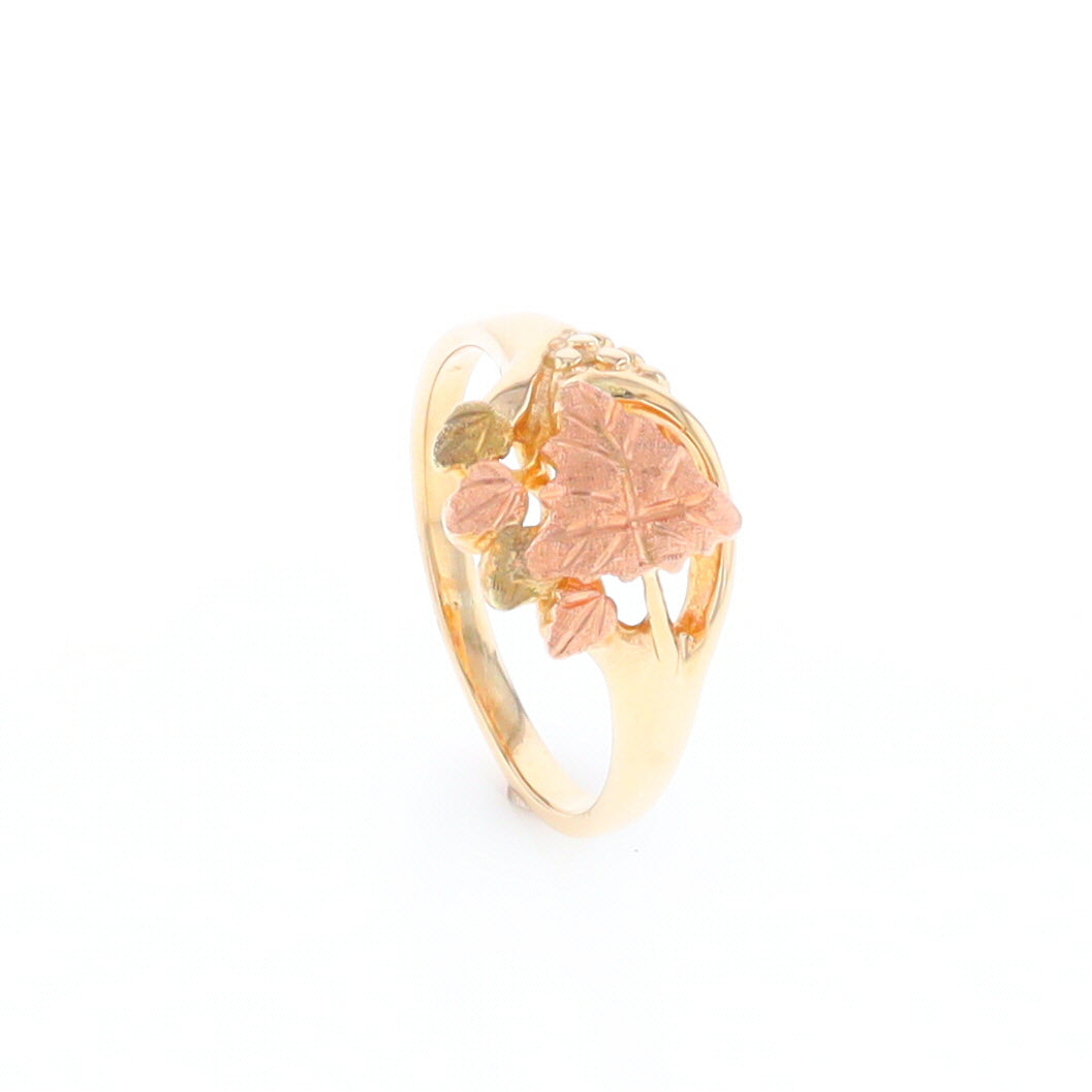 Black Hills Gold Grape Leaf Ring