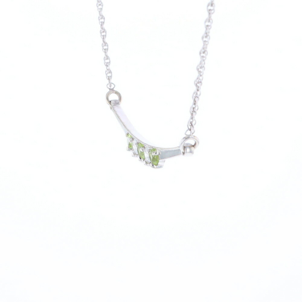 Peridot & Diamond Mother's Necklace