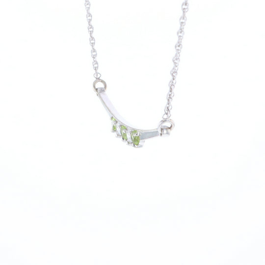 Peridot & Diamond Mother's Necklace