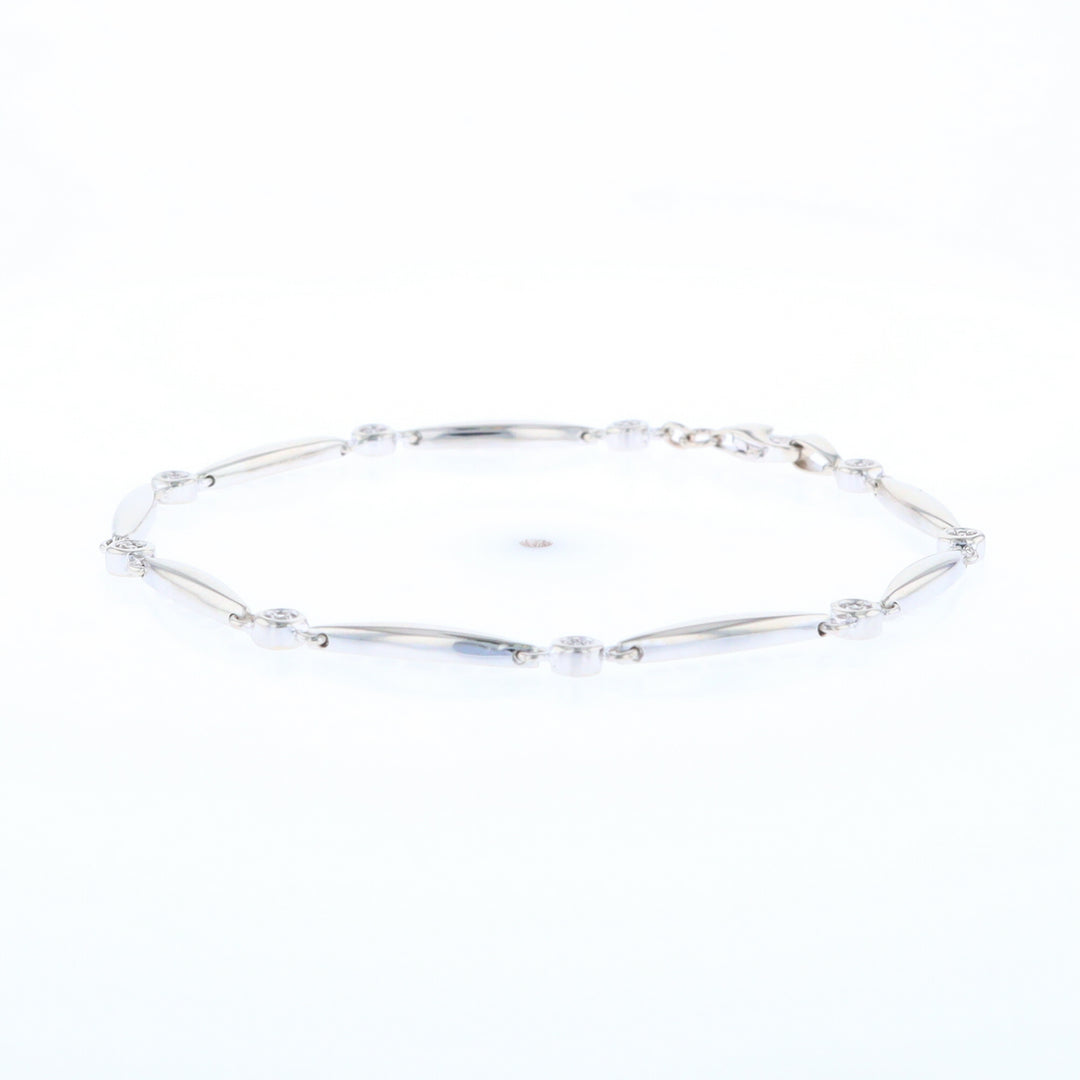 Elongated Link Diamond Bracelet