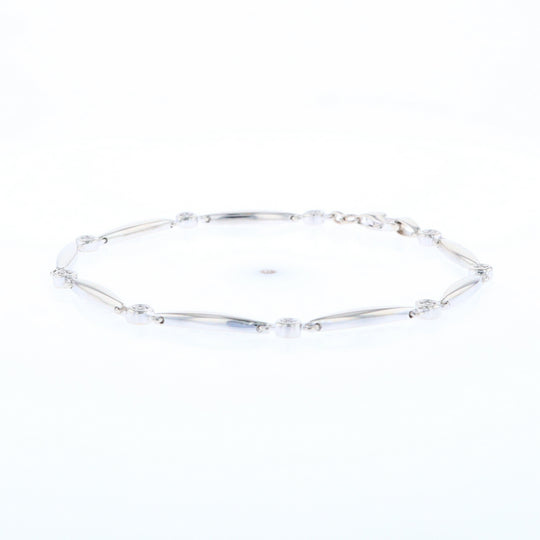 Elongated Link Diamond Bracelet