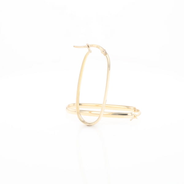 Flat Saddleback Hoop Earrings