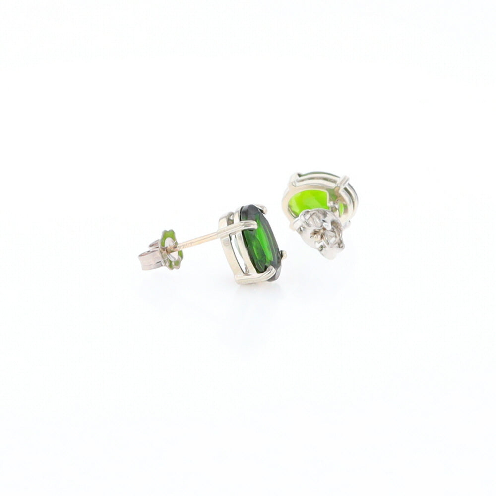 Chrome Diopside Solitaire Studs