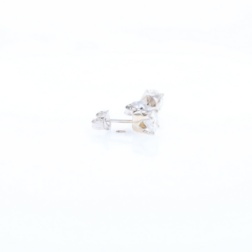 Moissanite Solitaire Stud Earrings