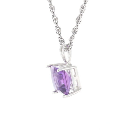 Amethyst Solitaire Pendant