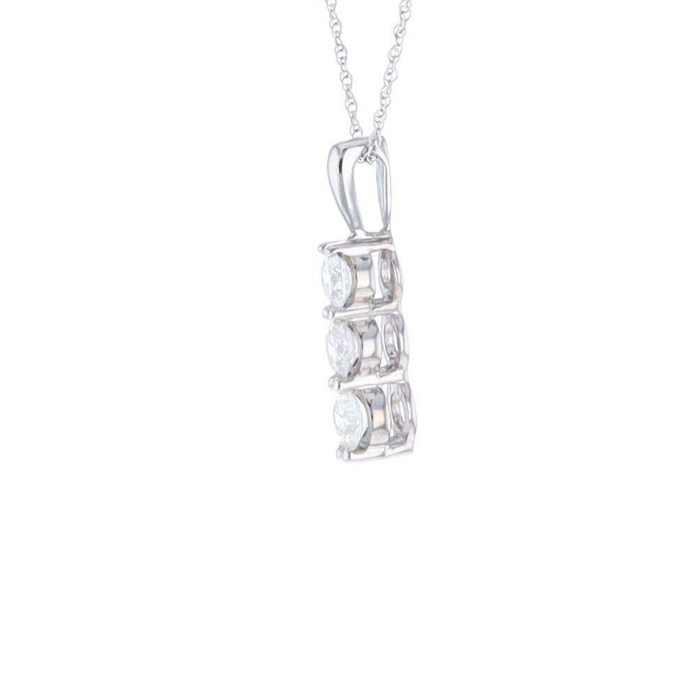 Three Diamond Drop Pendant