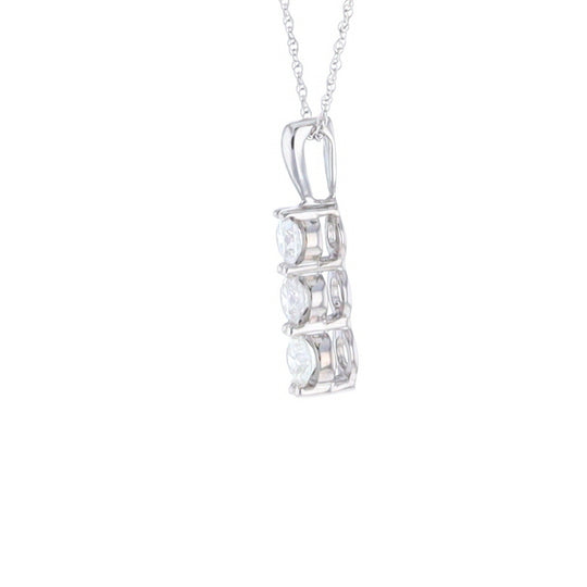 Three Diamond Drop Pendant