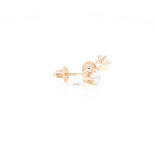 1.1ct 6-Prong Round Diamond Solitaire Studs