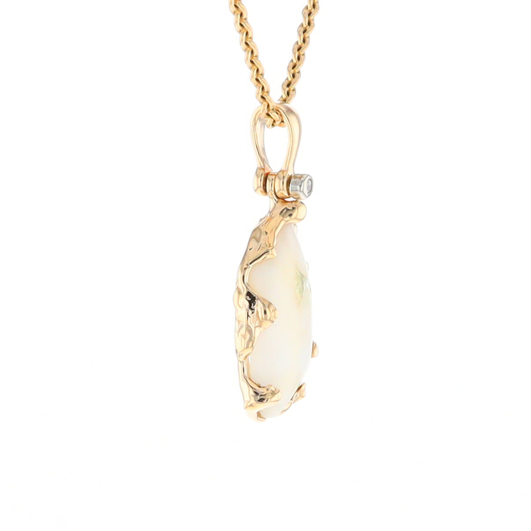 Gold Quartz Freeform Pendant  (G2)