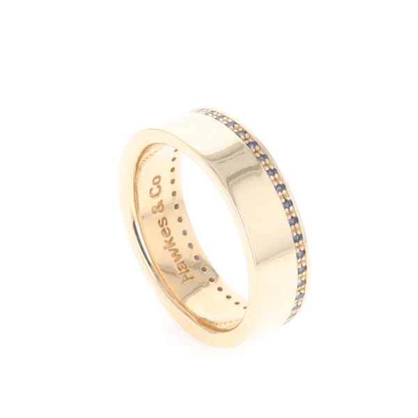Men's Blue Sapphire Wedding Band Contemporary Design