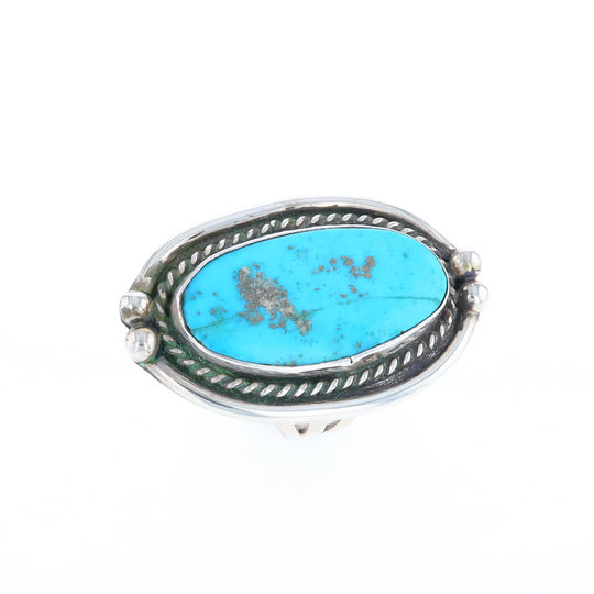 Long Oval Turquoise Ring