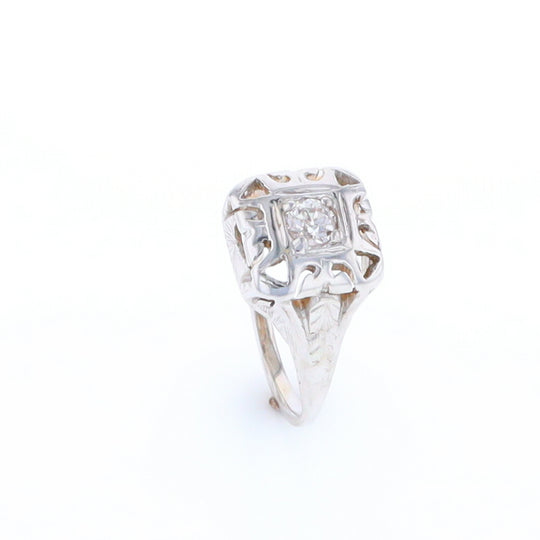 Vintage Square Top Diamond Ring