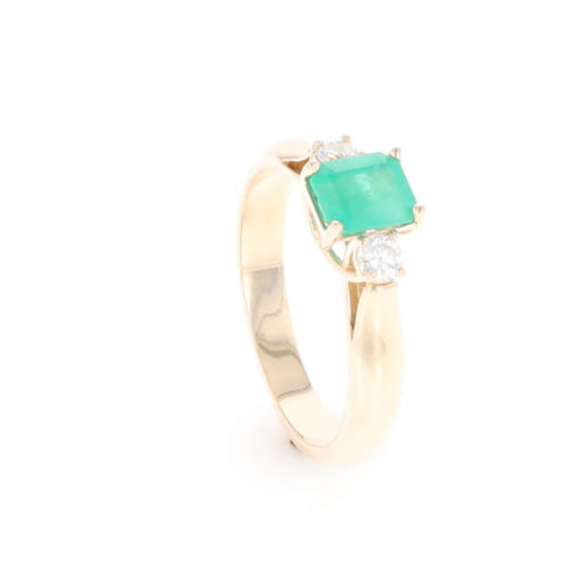 Emerald 3-Stone Trellis Ring