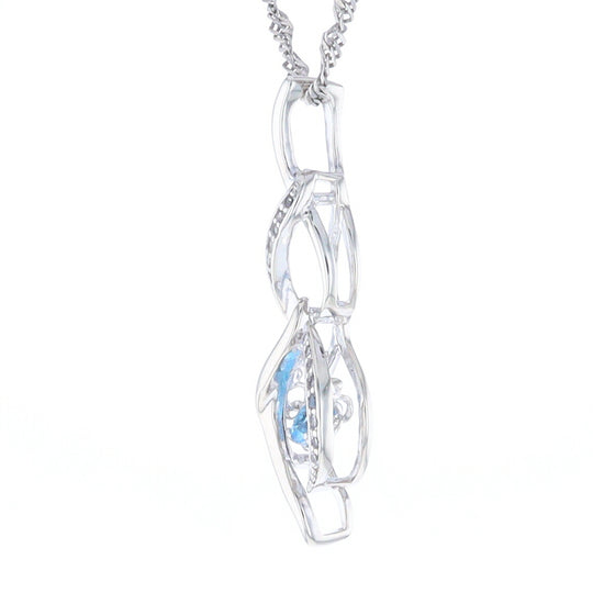 Floating Topaz Twisted Pendant