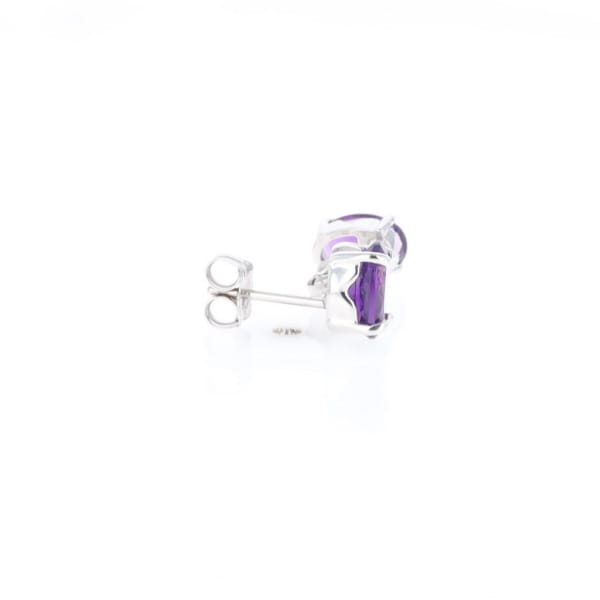 Oval Amethyst Stud Earrings