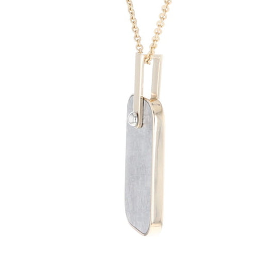 Meteorite Reversible Dog Tag Pendant