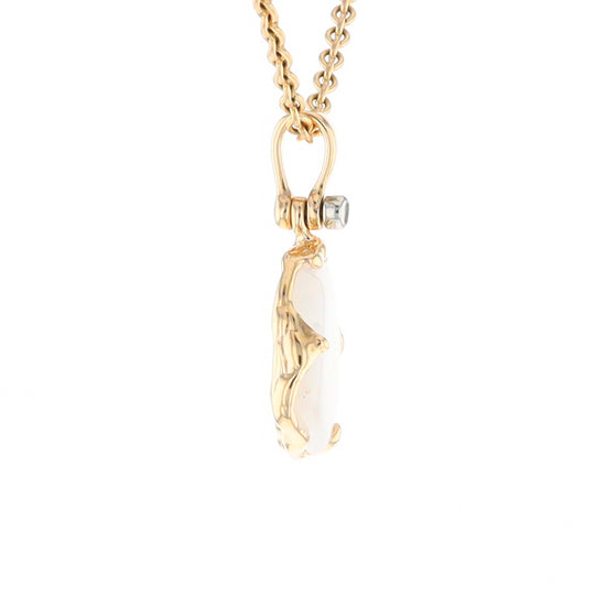 Gold Quartz Freeform Pendant  (G2)