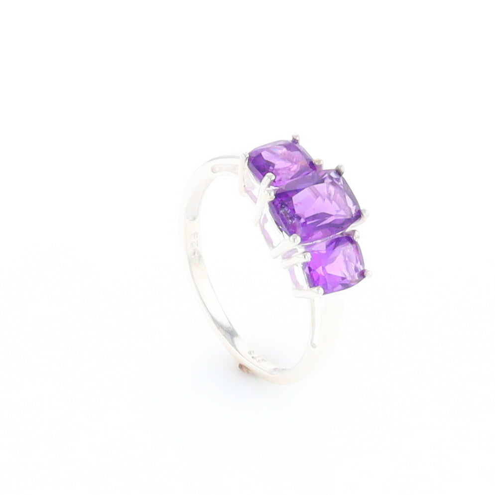 3-Stone Amethyst Ring