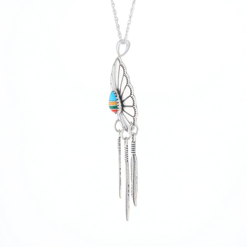 Native Feather Dangle Pendant