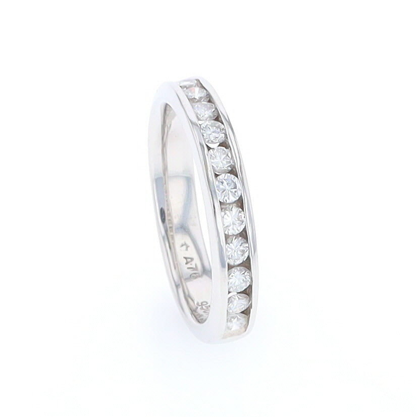 Platinum Channel Set Diamond Wedding Band