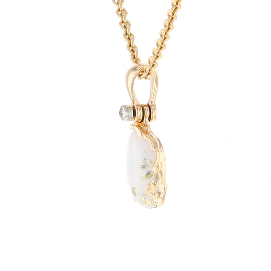 Gold Quartz Freeform Pendant (G2)