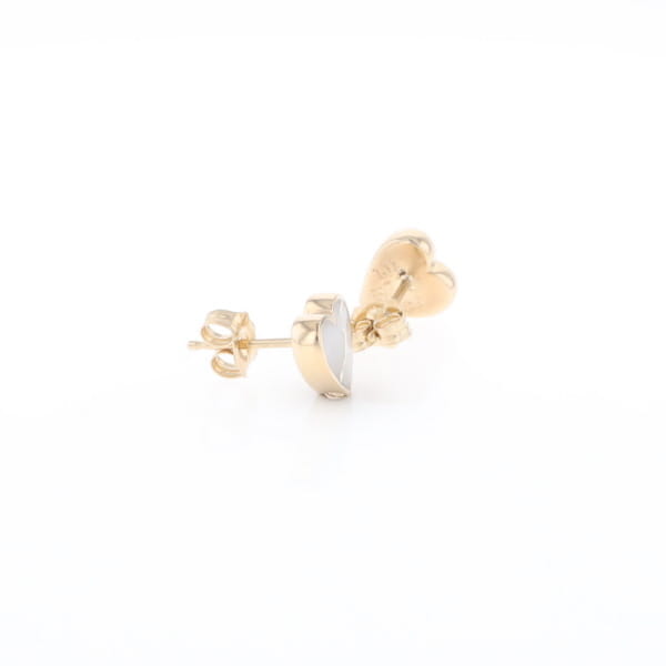 Gold Quartz Heart Stud Earrings - G2
