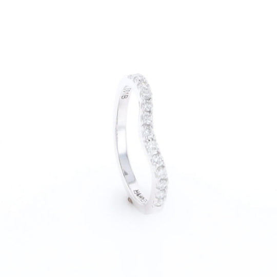 Diamond Contour Wedding Band