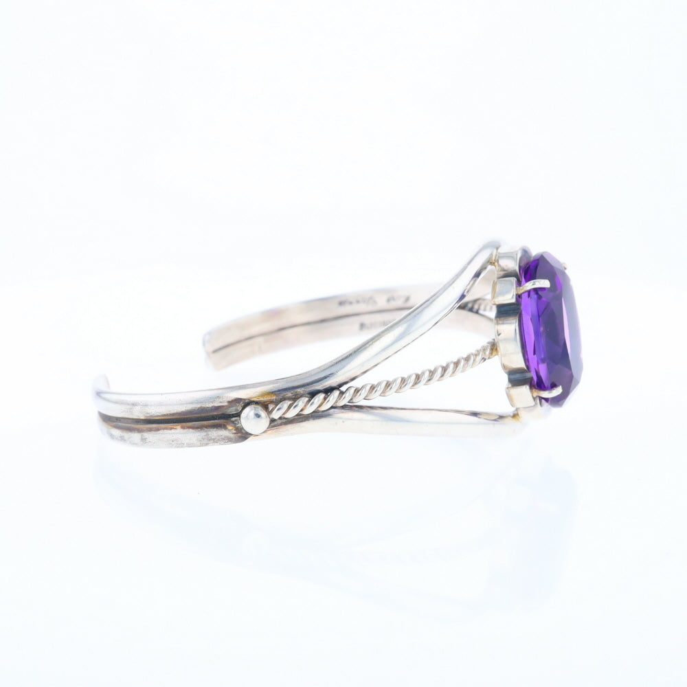 Twisted Amethyst Cuff Bracelet