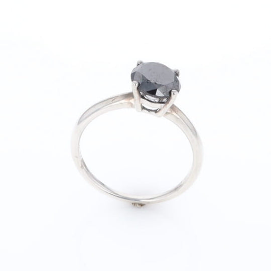 Black Diamond Solitaire Ring