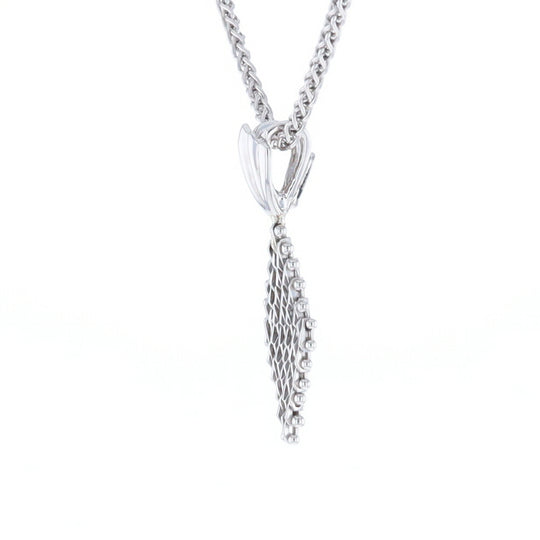 Woven White Gold Pendant
